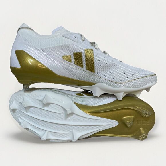 Adidas Adizero Electric Football Cleats Men Sz 10 WHITE GOLD IE4381 Lightweight main image 10